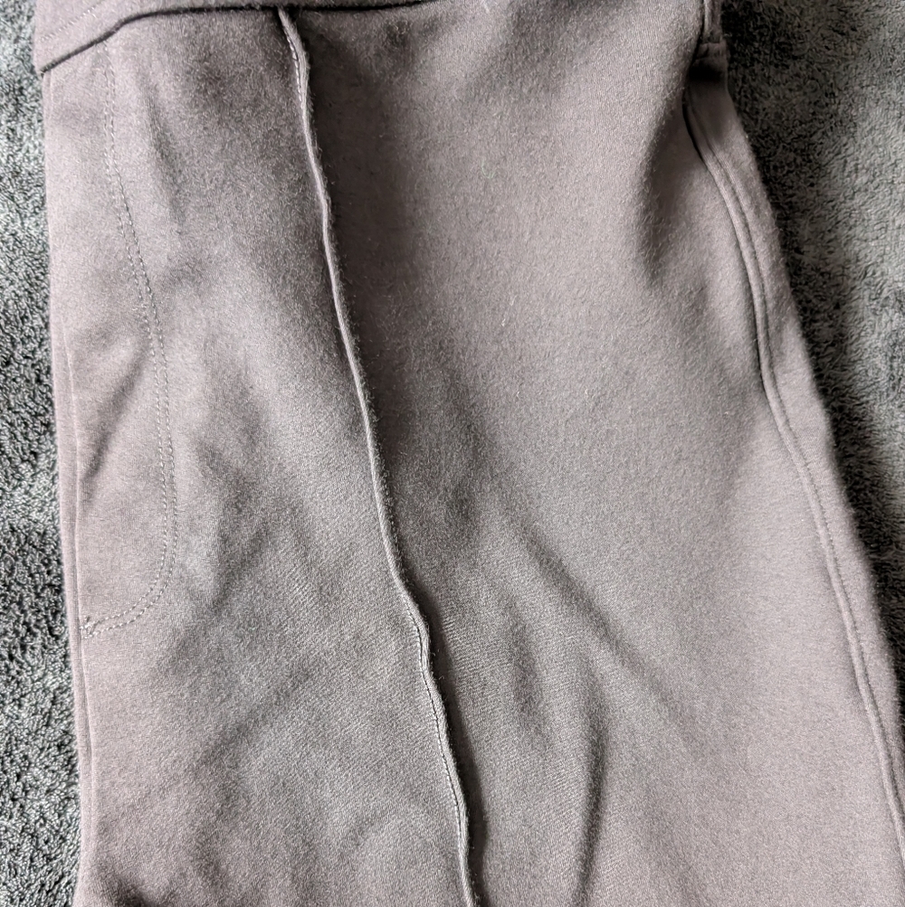 Modern Ambition High Rise Flare Pintuck Black Ponte Pull On Trousers Pants Sz M image 4